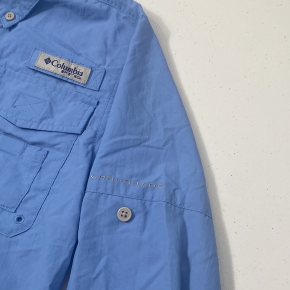 Columbia Outdoors PFG Boy’s Youth Long Sleeve Button Up Fishing Shirt M 10/12 - Picture 5 of 10